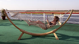 Sun deck hammock